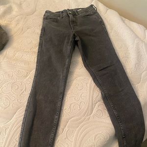 Old Navy, extra high rise, skinny, jean charcoal, gray size 0